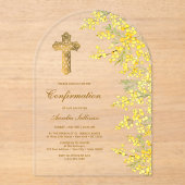 Bestätigung der Wasserfarbe Mimosa Arch Acryleinladungen (Vorderseite)