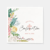 Bestätigung der Wasserfarben Blütenrot Rosa Kreuz Serviette (Vorderseite)