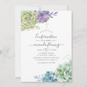 Bestätigung der Wasserfarbenkaktus Einladung (Vorderseite)