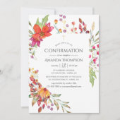 Bestätigung der wild lebenden Wasserfarben-Blume Einladung (Vorderseite)