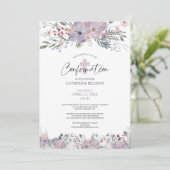 Bestätigung der Wildblumen für Wasserfarben und Bl Einladung (Stehend Vorderseite)