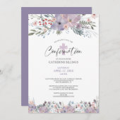 Bestätigung der Wildblumen für Wasserfarben und Bl Einladung (Vorne/Hinten)