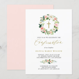 Bestätigung des Blumenkranzes für Wasserfarben Einladung