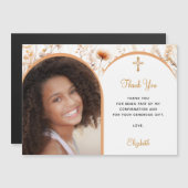 Bestätigung des Fotos Peach-Wildblume Magnetkarte (Vorne/Hinten)