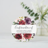 Bestätigung des Garden Watercolor Florals Einladung (Stehend Vorderseite)