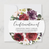 Bestätigung des Garden Watercolor Florals Einladung (Vorderseite)