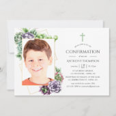 Bestätigung des geometrischen Fotos Einladung (Vorderseite)