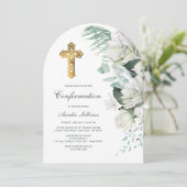 Bestätigung des Grünbuchs der Weißen Blume Einladung (Stehend Vorderseite)