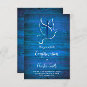 Bestätigung des "Heiliger Geist"-Designs auf blaue Einladung (Vorne/Hinten)