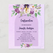 Bestätigung des lila Mädchenbudgets Flyer (Vorne)