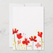 Bestätigung des Red Poppies-Fotos Einladung (Rückseite)