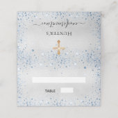 Bestätigung des silberblauen Jungen Platzkarte (Außenseite Aufgefaltet)