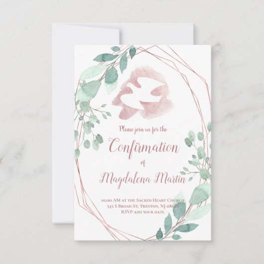 Bestätigung des Textrahmens von Heiligem Geist Einladung (Vorderseite)