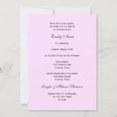 Bestätigung einladen Taube und Kreuz auf rosa Einl Einladung (Rückseite)