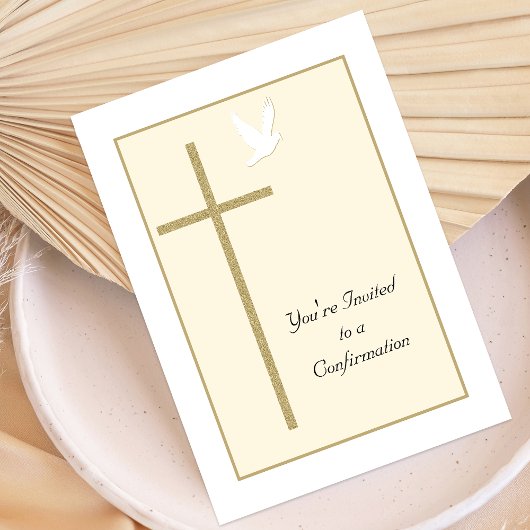 Bestätigung Einladung Kreuz und Taube