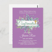 Bestätigung Einladungen Eukalyptus Greenery Budge (Vorne/Hinten)