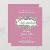 Bestätigung Einladungen Eukalyptus Greenery Budge (Vorne/Hinten)