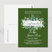 Bestätigung Einladungen Eukalyptus Greenery Budge (Vorne/Hinten)