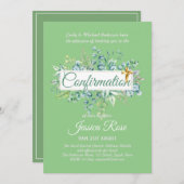 Bestätigung Einladungen Eukalyptus Greenery Budge (Vorne/Hinten)