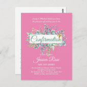 Bestätigung Einladungen Eukalyptus Greenery Budge (Vorne/Hinten)