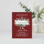 Bestätigung Einladungen Eukalyptus Greenery Budge (Stehend Vorderseite)