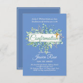 Bestätigung Einladungen Eukalyptus Greenery Budge (Vorne/Hinten)