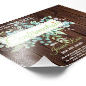 Bestätigung Einladungen Eukalyptus Greenery Budge Fotodruck (Ecke)