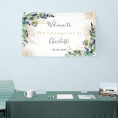 Bestätigung Eukalyptus grün Mädchen willkommen Banner (Messeveranstaltung)