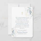 Bestätigung für das moderne Foliage Gold Cross Dankeskarte (Vorderseite)