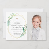 Bestätigung für ihr geometrisches Blattkreuz Einladung (Vorderseite)