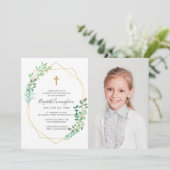 Bestätigung für ihr geometrisches Blattkreuz Einladung (Stehend Vorderseite)