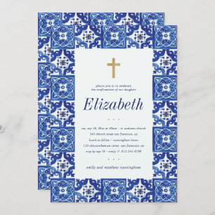 Bestätigung für ihre blauen Mittelmeer-Fliesen Einladung