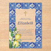 Bestätigung für ihre Lemon-Mittelmeerküste Acryleinladungen (Vorderseite)