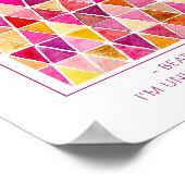 Bestätigung für Kinder Red Gold Wasserfarbe Poster (Ecke)