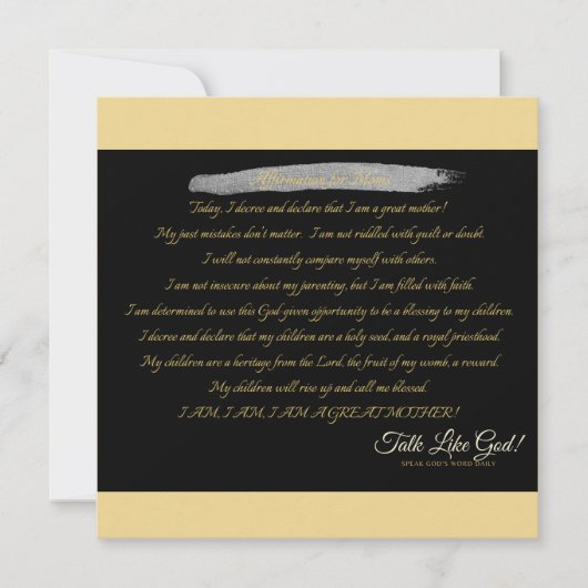 Bestätigung für Mamas - Single-Note-Karte Dankeskarte (Vorderseite)