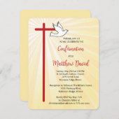 Bestätigung für männliche Cross-Dove-Gold-Rays Einladung (Vorne/Hinten)