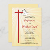 Bestätigung für männliche Cross-Dove-Gold-Rays Einladung (Vorne/Hinten)