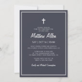 Bestätigung für sein modernes einfaches Frame Cros Einladung (Vorderseite)