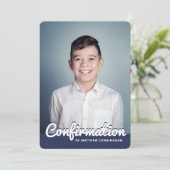 Bestätigung für sein modernes Foto Einladung (Stehend Vorderseite)