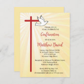 Bestätigung für Son Cross Dove Gold Rays Einladung (Vorne/Hinten)