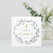 Bestätigung für staubige blaue Kranke Einladung (Stehend Vorderseite)