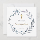 Bestätigung für staubige blaue Kranke Einladung (Vorderseite)