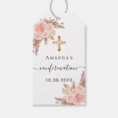 Bestätigung Girl Pampas Gras rot Danke Geschenkanhänger (Vorderseite)