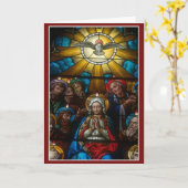 Bestätigung Heiliger Geist Jungfrau Mary Apostles Karte (Gelbe Blume)