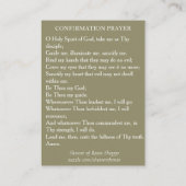 Bestätigung Heiliger Geist Jungfrau Mary Apostles Visitenkarte (Rückseite)