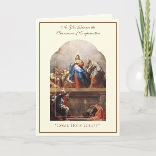 Bestätigung Heiliger Geist Pfingsten Jungfrau Mary Karte (Vorderseite)