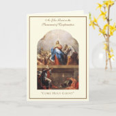 Bestätigung Heiliger Geist Pfingsten Jungfrau Mary Karte (Gelbe Blume)