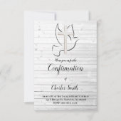 Bestätigung Heiliger Geist | Weißholz Einladung (Vorderseite)