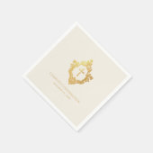 Bestätigung Imitats Gold Cross Wappen Elfenbeinküs Serviette (Ecke)