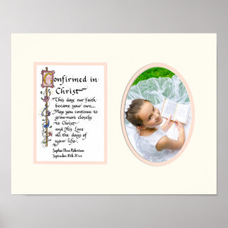 Bestätigung in Christ Girl Fotograf Poster